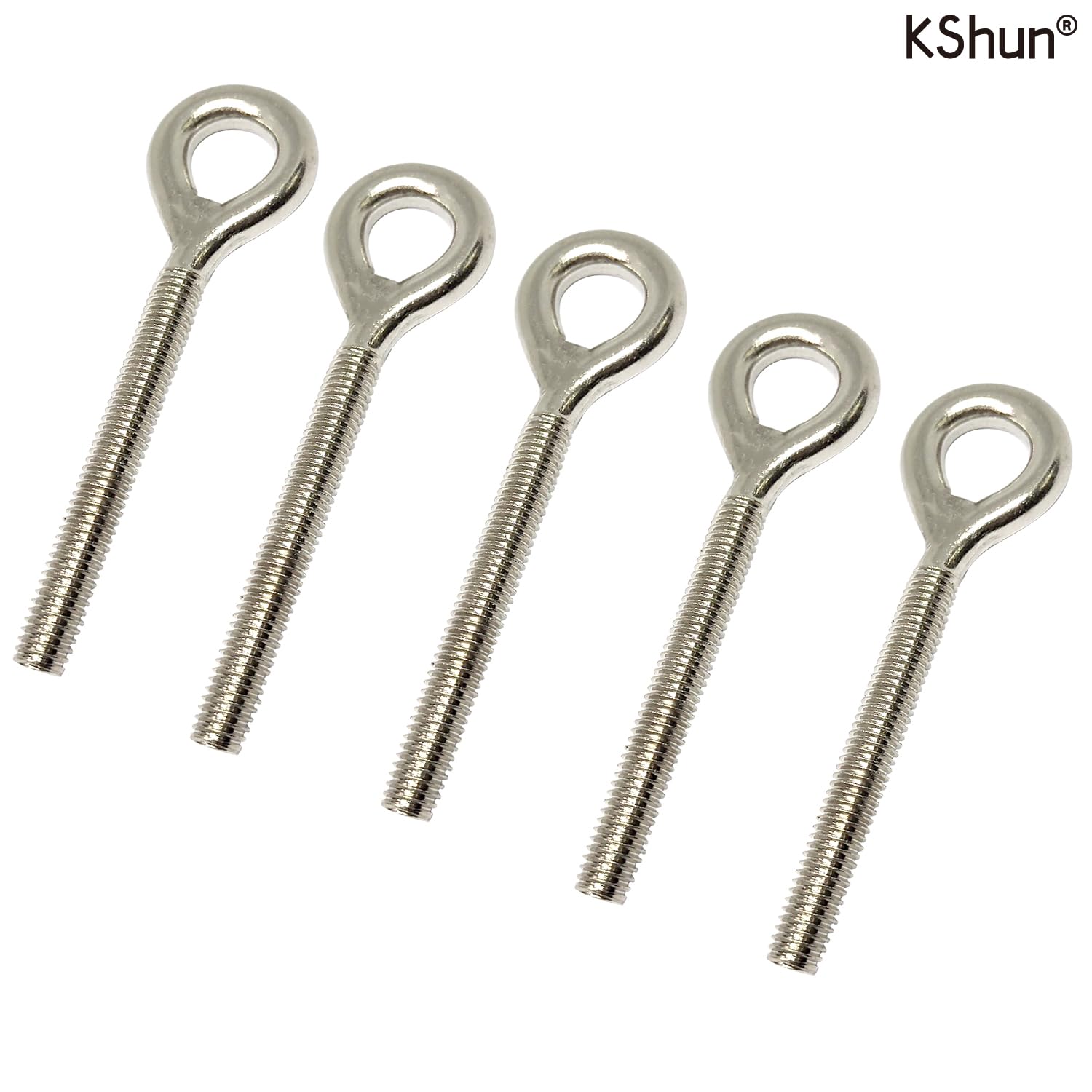 Bullone a occhiello da 5 pezzi M8 realizzato in Inox 304 Vite ad anello robusto e resistente alla ruggine Lunghezza 95 mm per progetti sospesi da giardino
