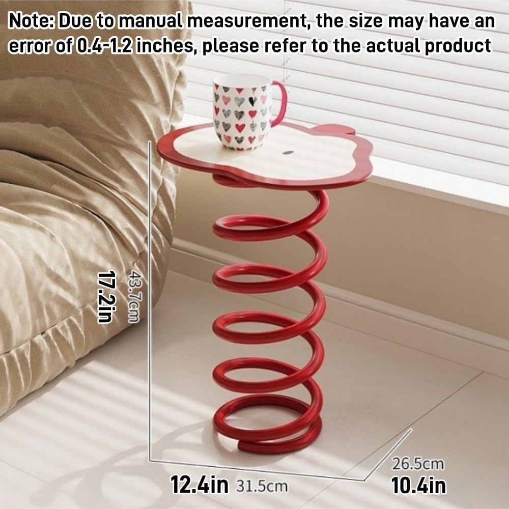 Creative Iron Accent Table - Heavy Duty Sofa Side Table & Bedside End Table, Perfect for Small Spaces - Stylish Drink Desk for Living Room & Bedroom