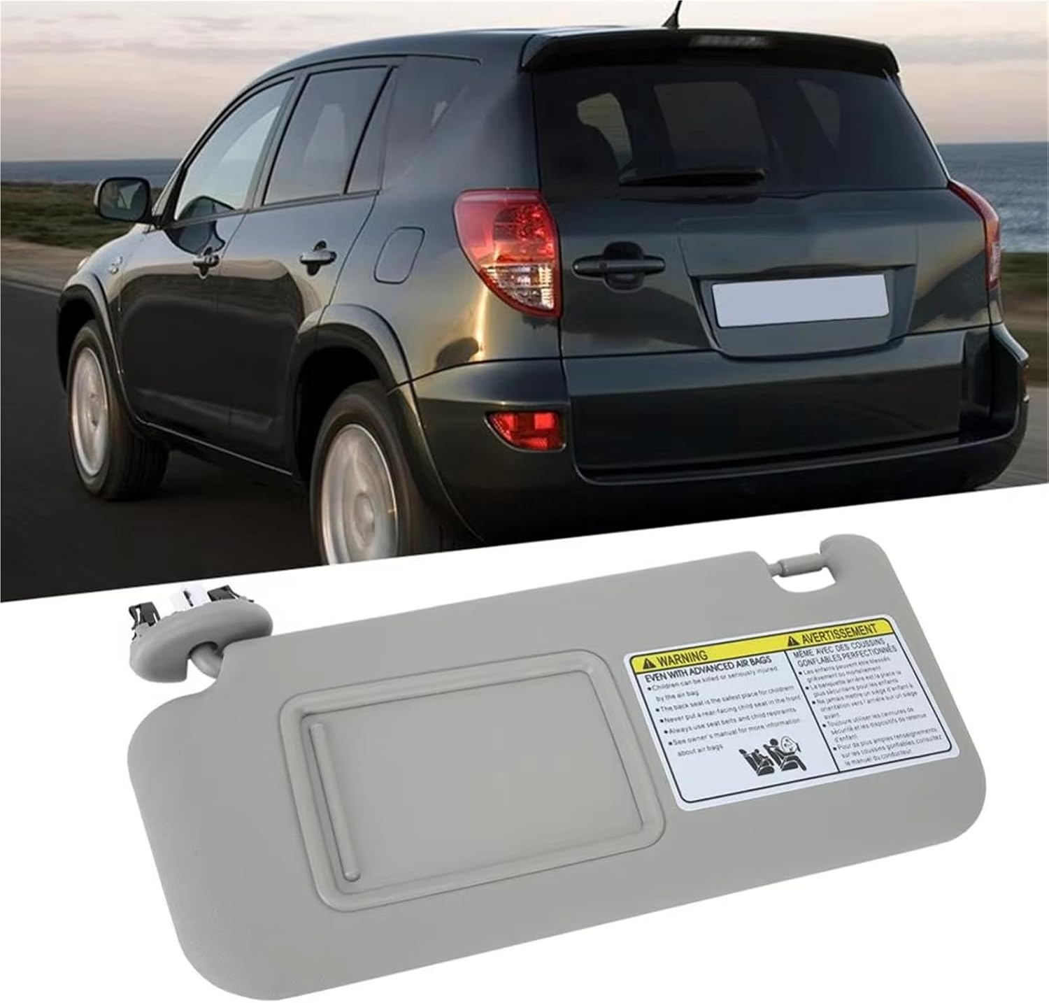 車用フロントバイザーパネル 2006 2007 2008 2009 ABS 左運転席側サンバイザー 74320-42501-B2 グ