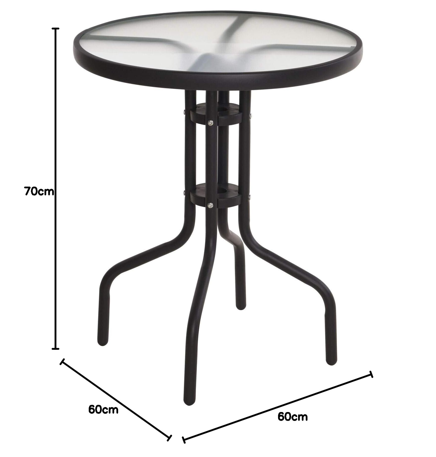 CASARIA® Ronde Tuintafel Polyrattan Glas 80x74cm Weerbestendig Klein 80kg Outdoor Terras Balkon Bijzettafel Zwart CASARIA® Ronde Tuintafel Polyrattan Glas 80x74cm Weerbestendig Klein 80kg Outdoor Terras Balkon Bijzettafel Zwart