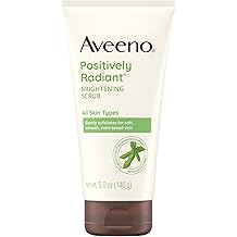 Aveeno 正光泽肌肤亮白去角质日常洗面奶,温和富含水分的大豆提取物,有助于改善肤色和质地,无油和无肥皂,低过敏性,5 盎司