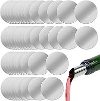 Vista 1 de DOERDO 50 piezas de papel de aluminio para vino tinto vertedor de disco reutilizable flexible para tope de goteo para vino bebida cerveza líquido