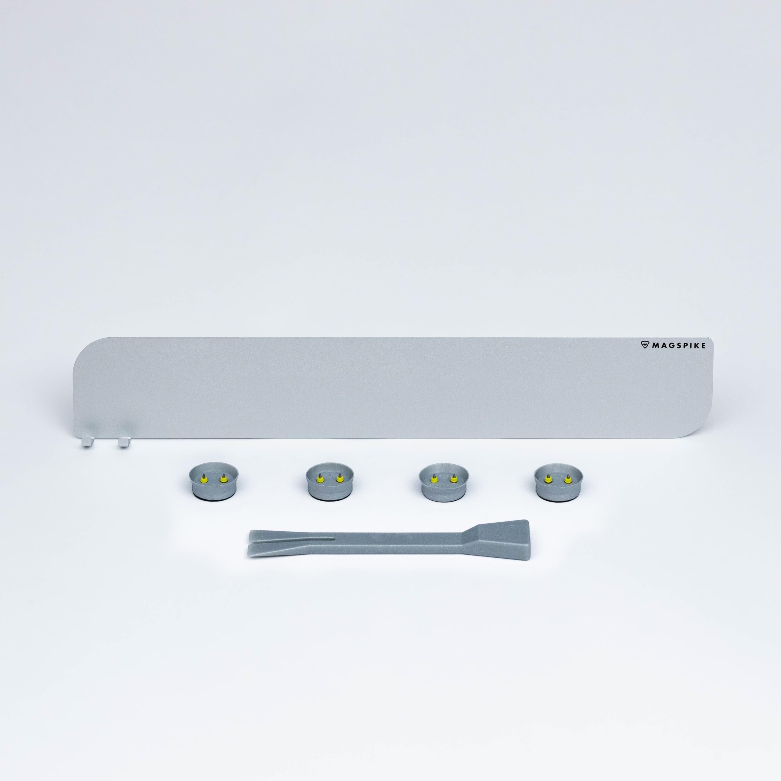 Duschablage ohne Bohren - Set L Mit integrierten Haken - Silber, wiederverwendbar, hygienisch, platzsparend und pflegeleicht mit Lotuseffekt