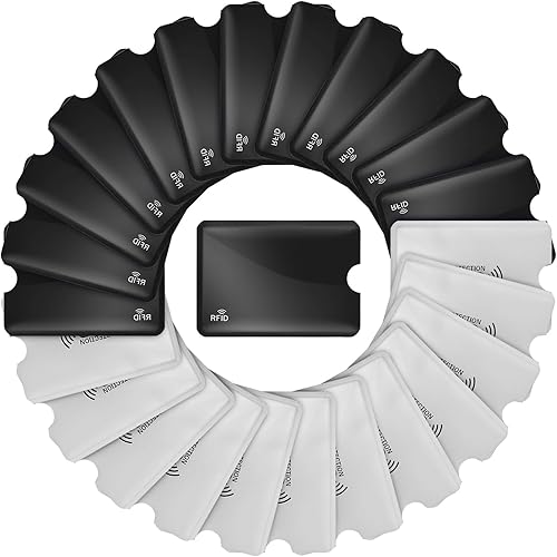 TIESOME Fundas para tarjetas de bloqueo RFID, 24 pcs