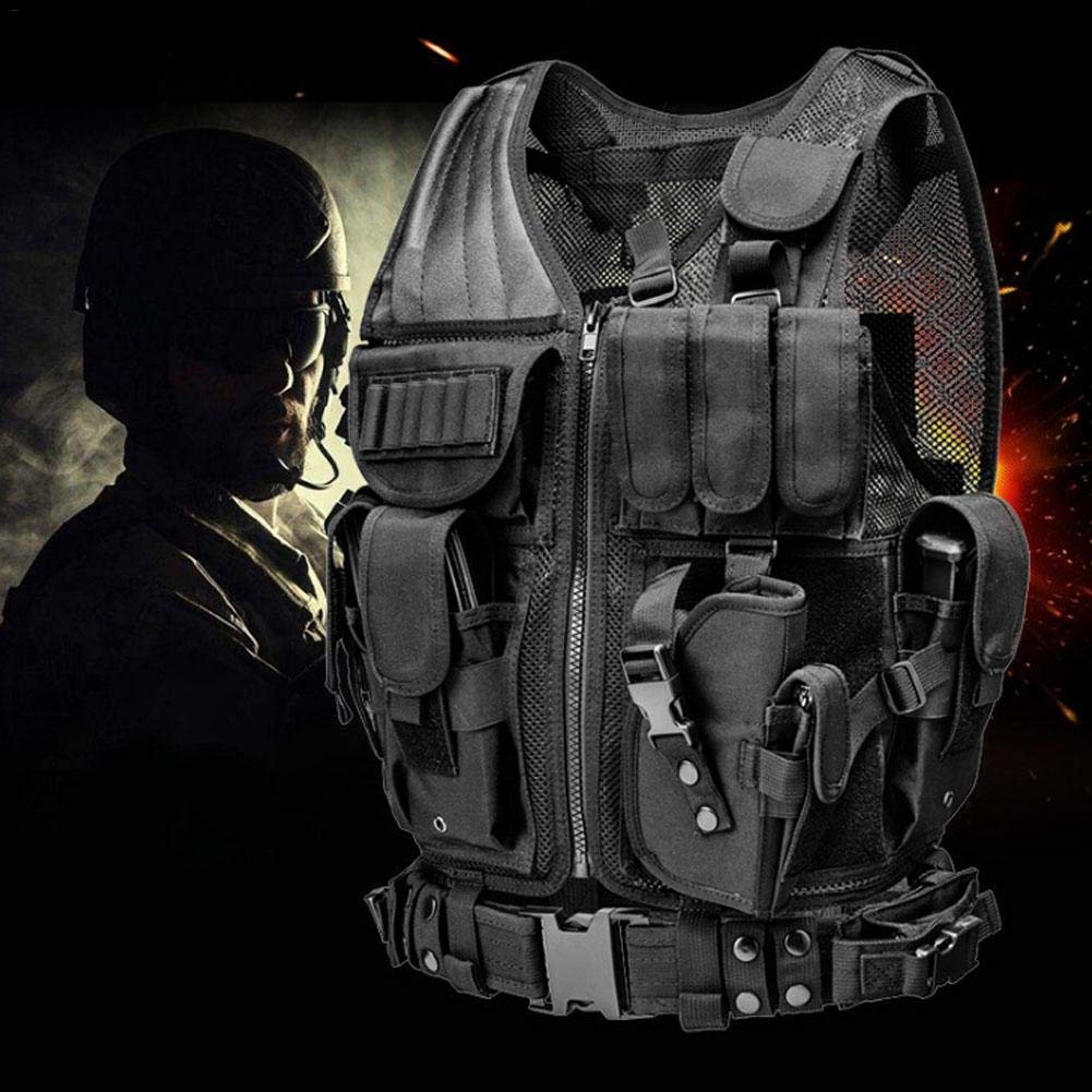 Chaleco Táctico Militar Poliéster Airsoft Caza Airsoft