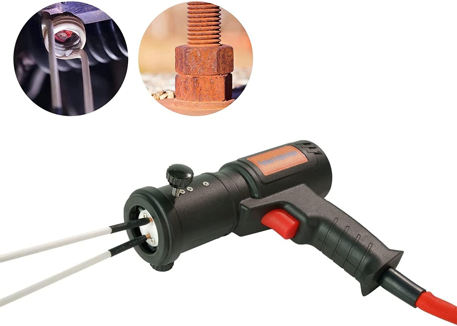 Riscaldatore a induzione elettromagnetica portatile, 1500W Strumento di rimozione del riscaldamento per bulloni arrugginiti senza fiamma, rimozione sicura di dadi, bulloni, cuscinetti, per bulloni