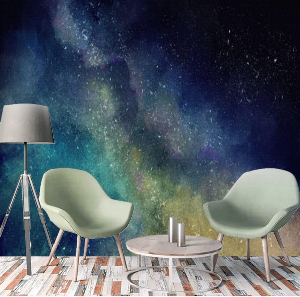Papier peint paysage spatial adhésif pour rénover un mur abîmé