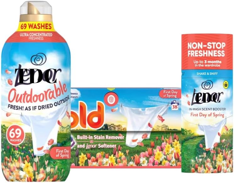 Laundry Bundle First Day of Spring, 38 Pods, Fabric Conditioner and Scent Booster, 176g