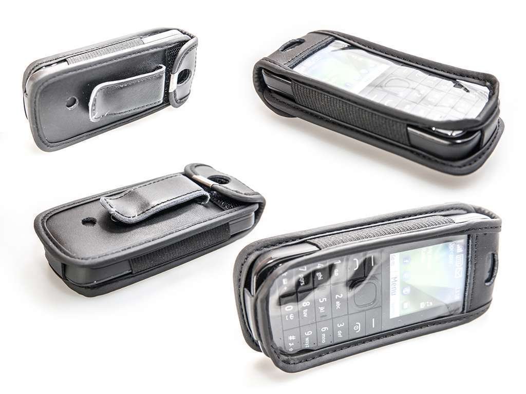 Brown Portafoglio Custodia in Pelle Clip da cintura fondina per Nokia