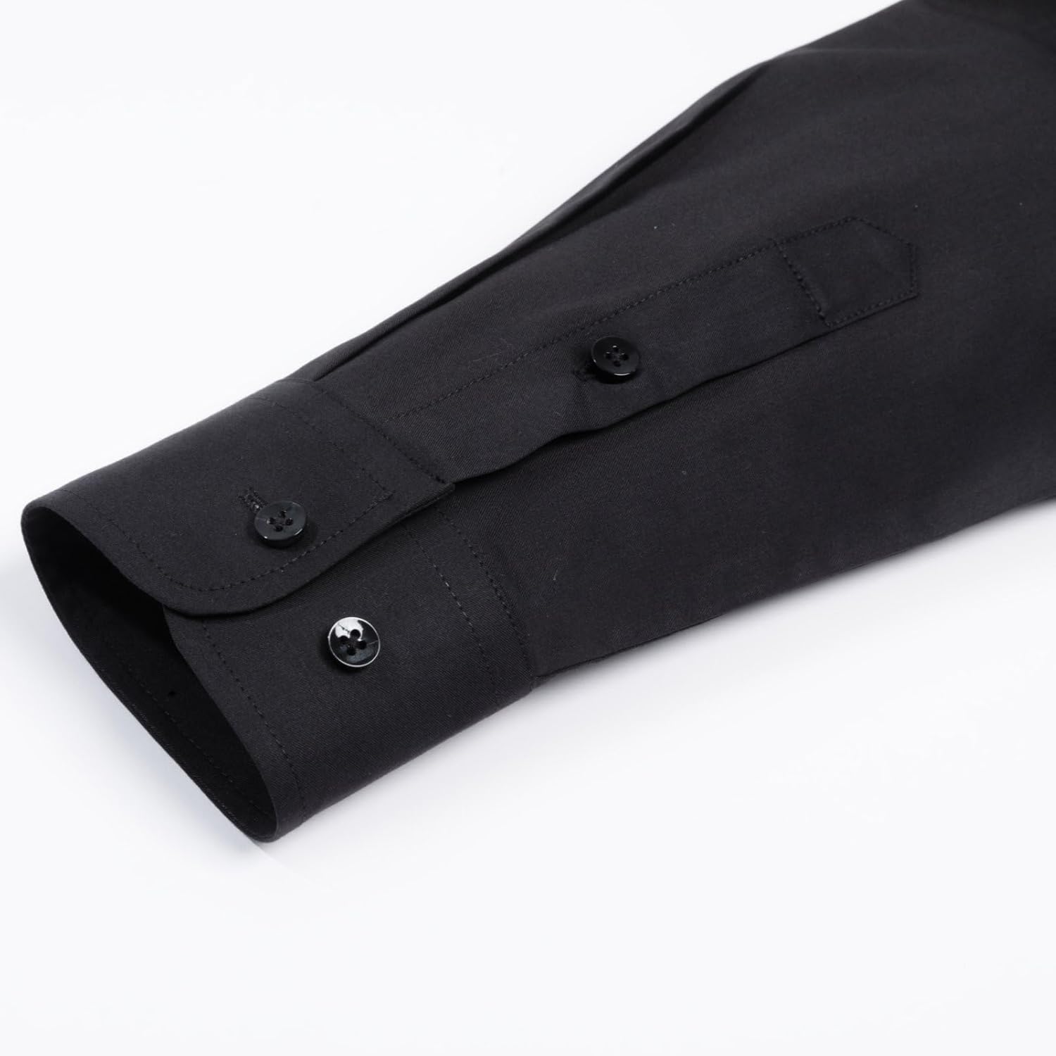 JKIIA Men's Dress Shirts Stretch Wrinkle-Free Long Sleeve Shirts Solid Business Casual Formal Button Up Shirt - Image 5