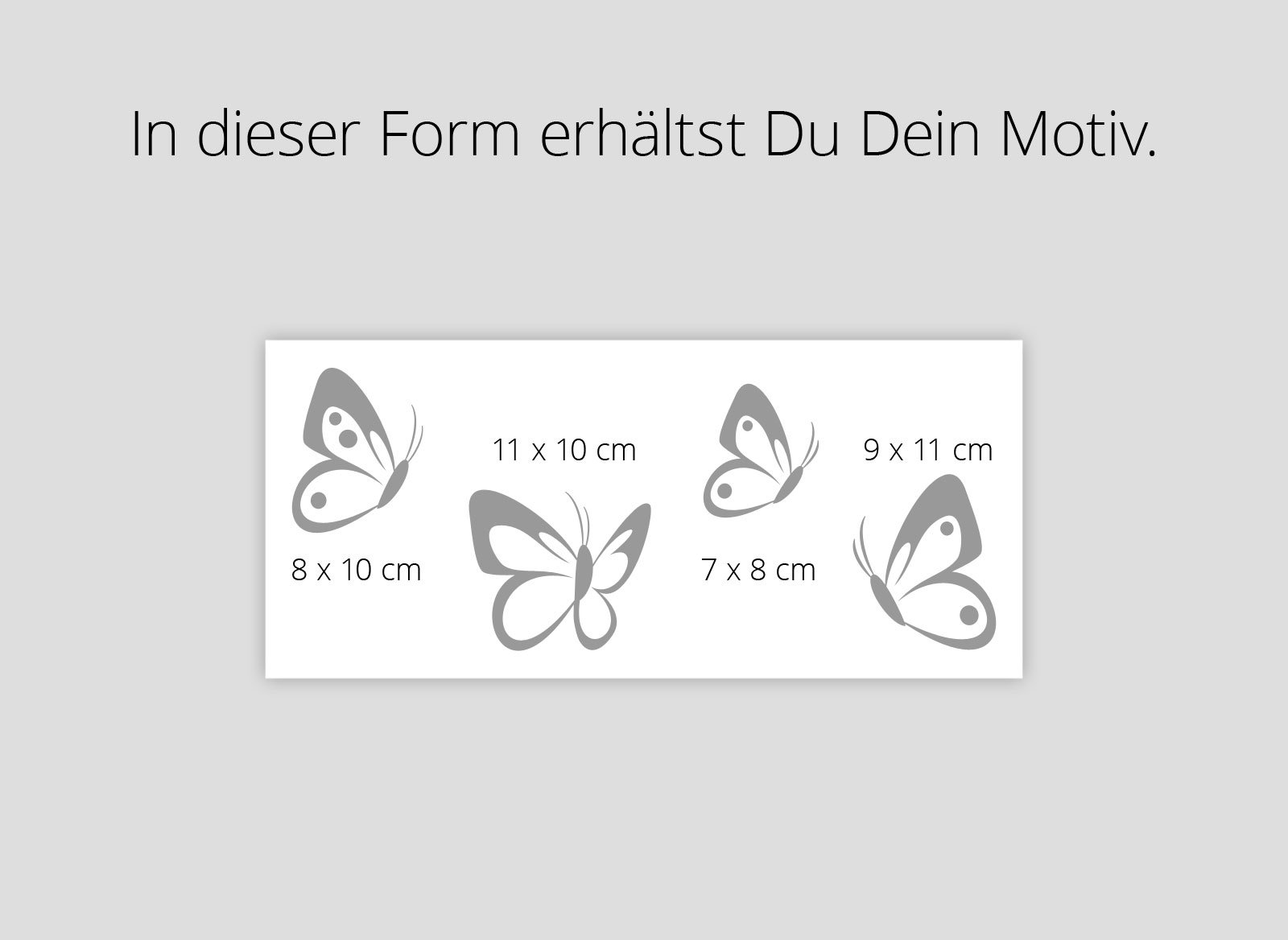 Grandora W697 Adesivo MURALE Farfalle 4 Set Nero 8-10 cm