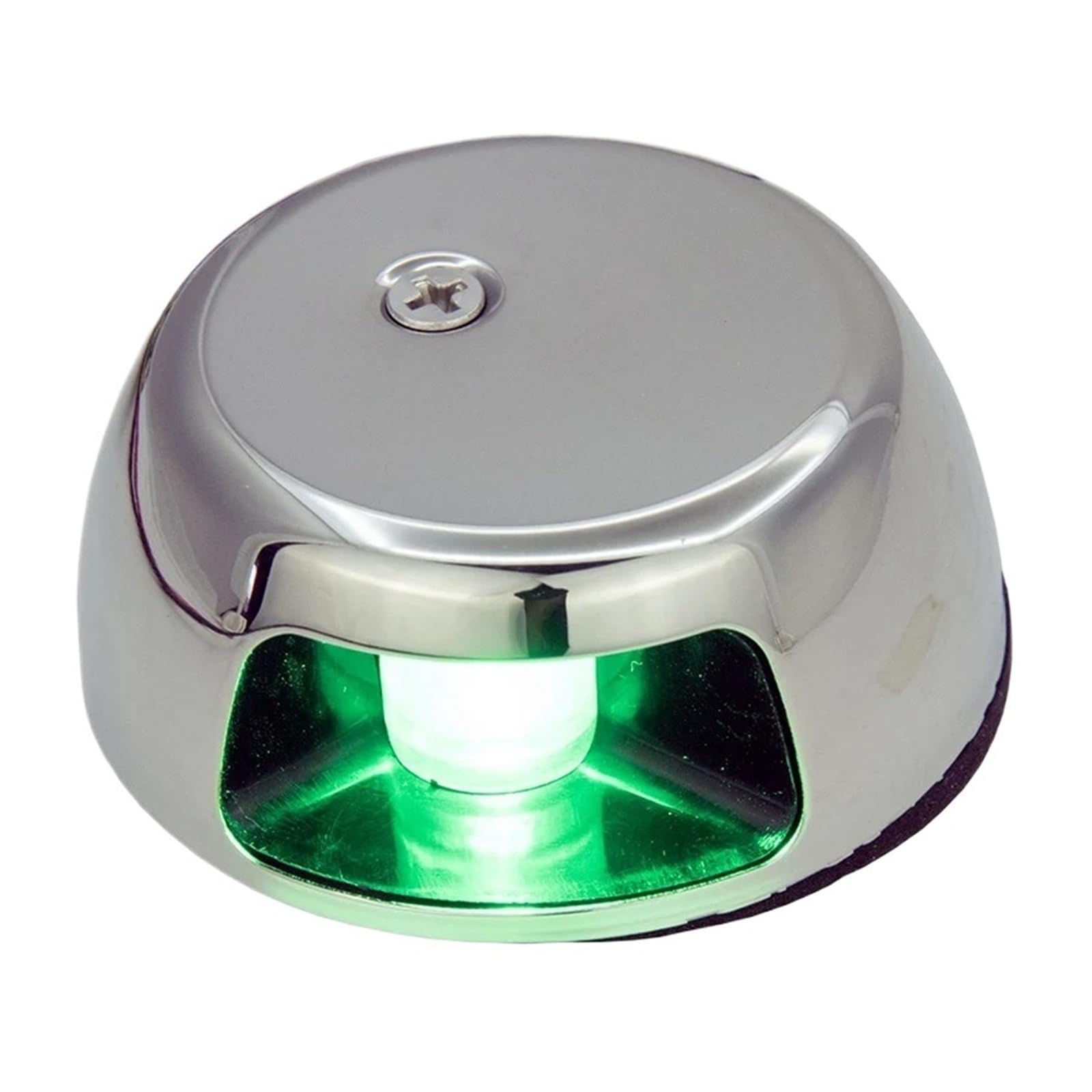 WXVFX Marine LED Navigation Light Red Green Stainless Steel Side Lights Horizontal Mount 12V for Pontoon and Small Boat (Silver)