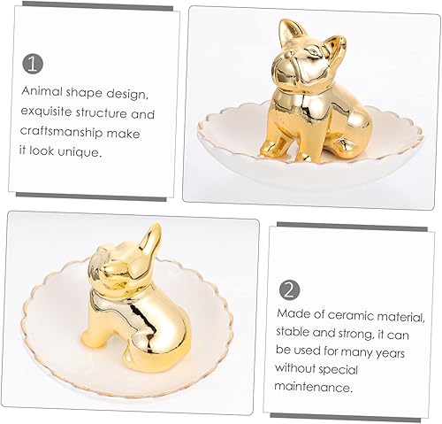 Miniatura 4 de BESTOYARD Bandeja de joyería de animales para clasificación de cuentas, plato de joyería de alpaca, pendientes, bandejas, decorativo, lindo, animal,