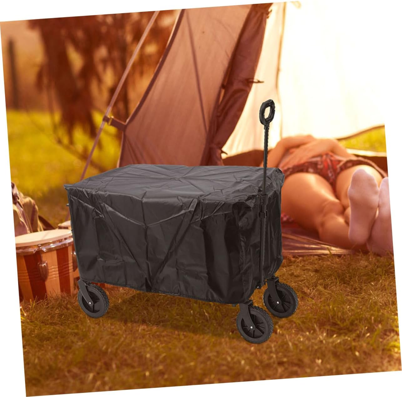 Toddmomy Heavy Duty Cart Cover Oxford Cloth Accessory for Outdoor Camping Picnics and Garden Use and Foldable Rain