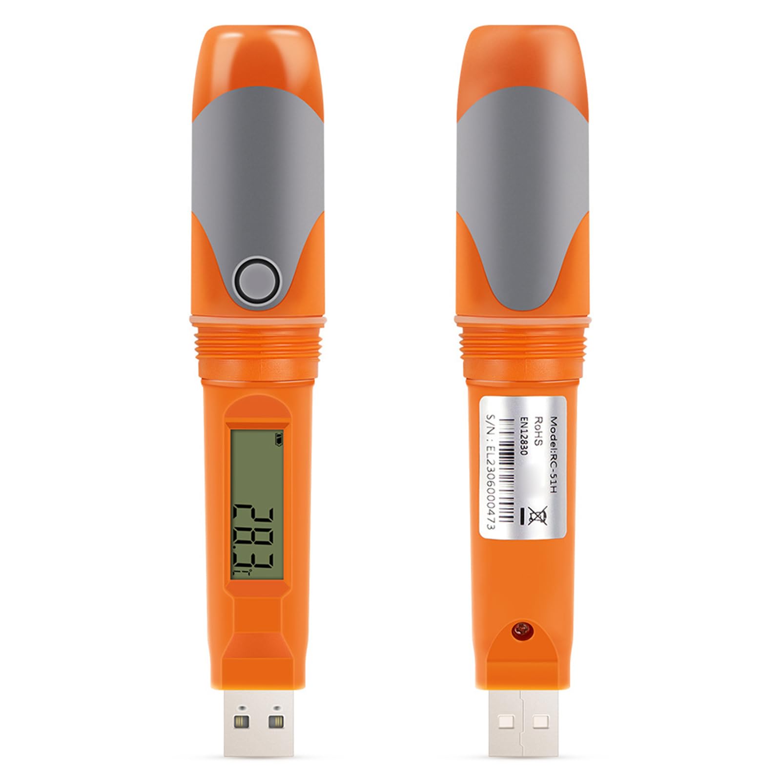 Registrador profesional de temperatura y humedad con 32000 puntos de datos para almacenamiento de alimentos, farmacéutico, laboratorio, uso industrial, impermeable, termohigrómetro