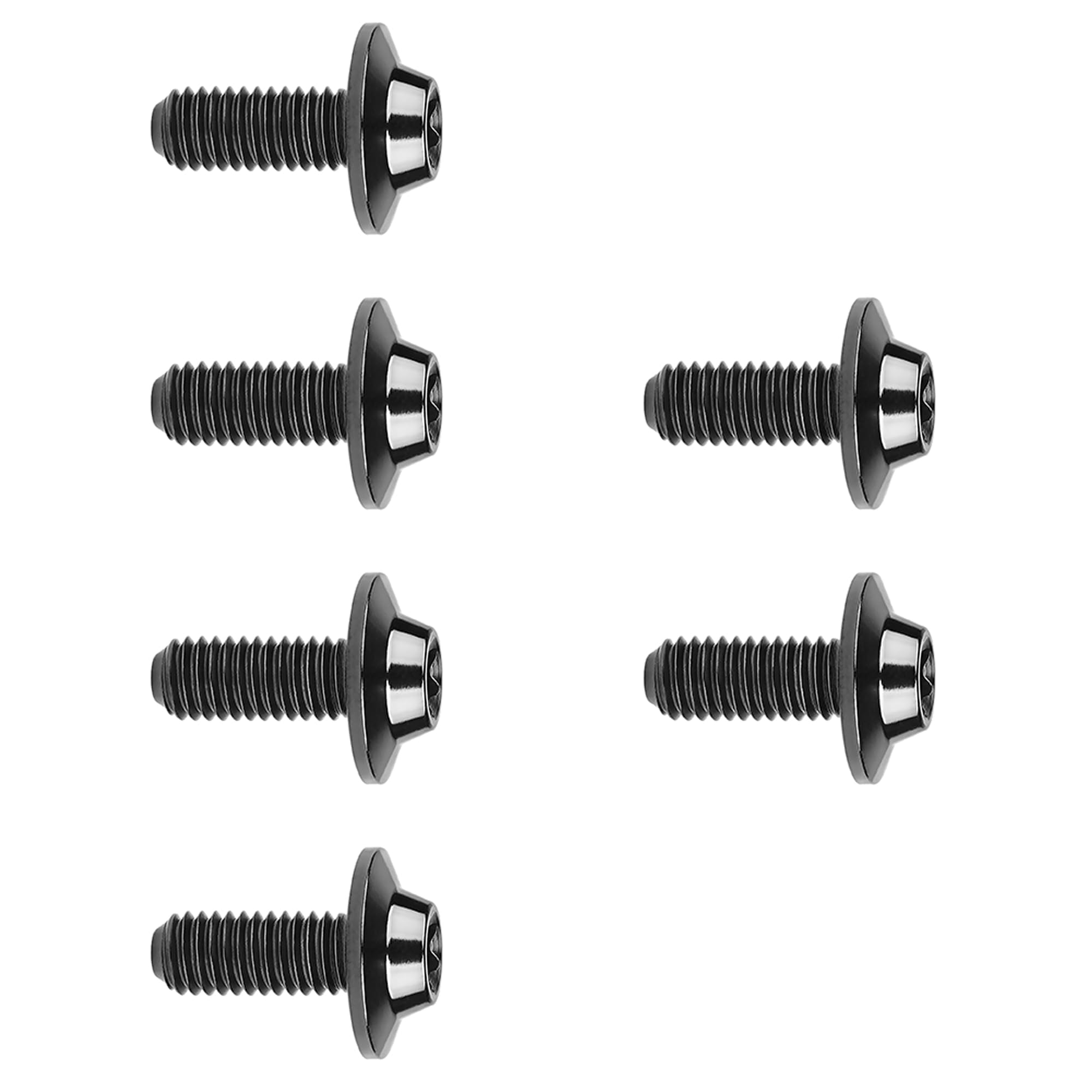 DWAMMEBRS Bolt M5 M6x10 12 15 20 25 30 35mm T25 T30 Torx Head Screw Pack of 6(Black,M5x12mm)