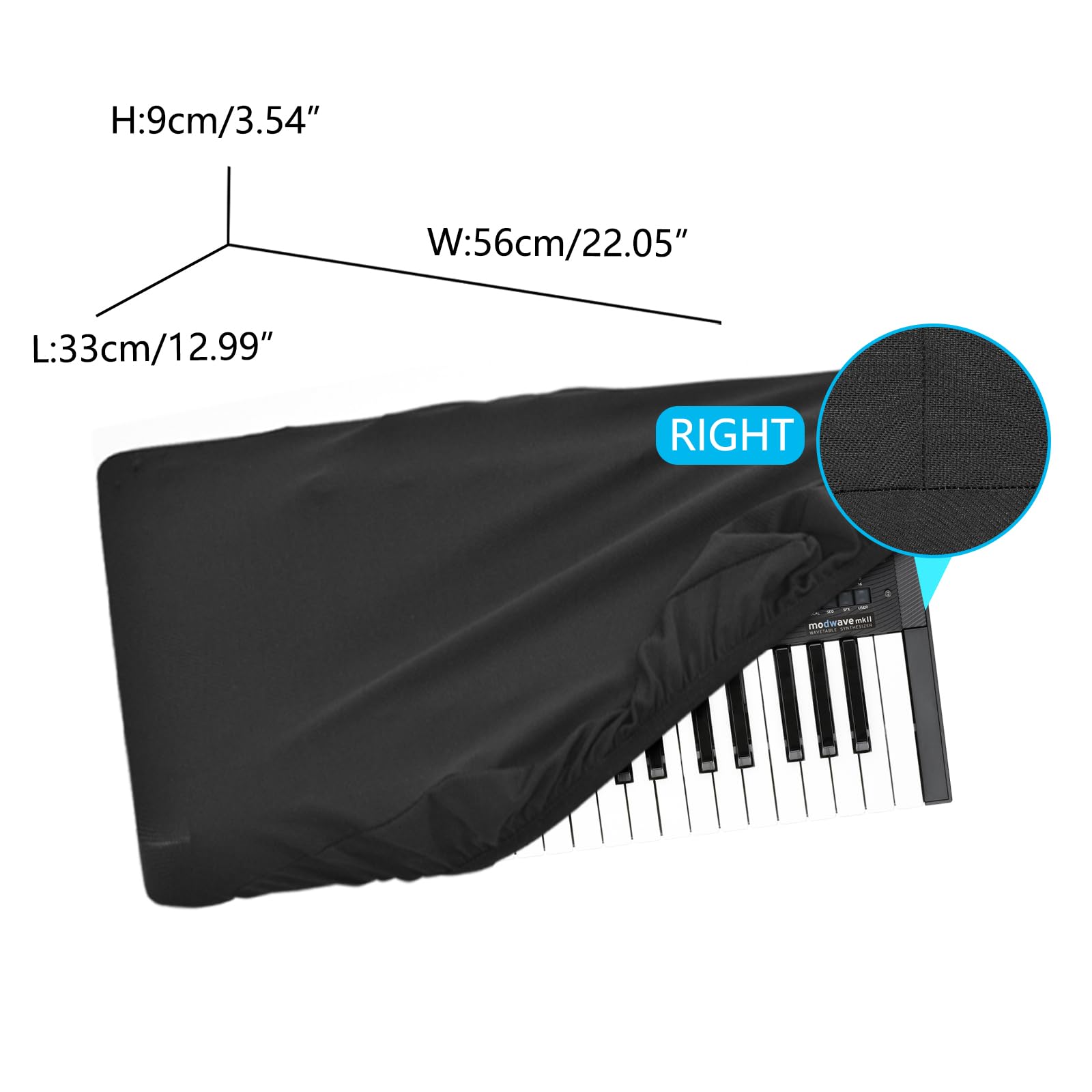 Musiin Keyboard Synthesizer Dust cover compatible with Korg Modwave mk2, Moog Messenger KingKORG NEO, opsix mk II - Image 2