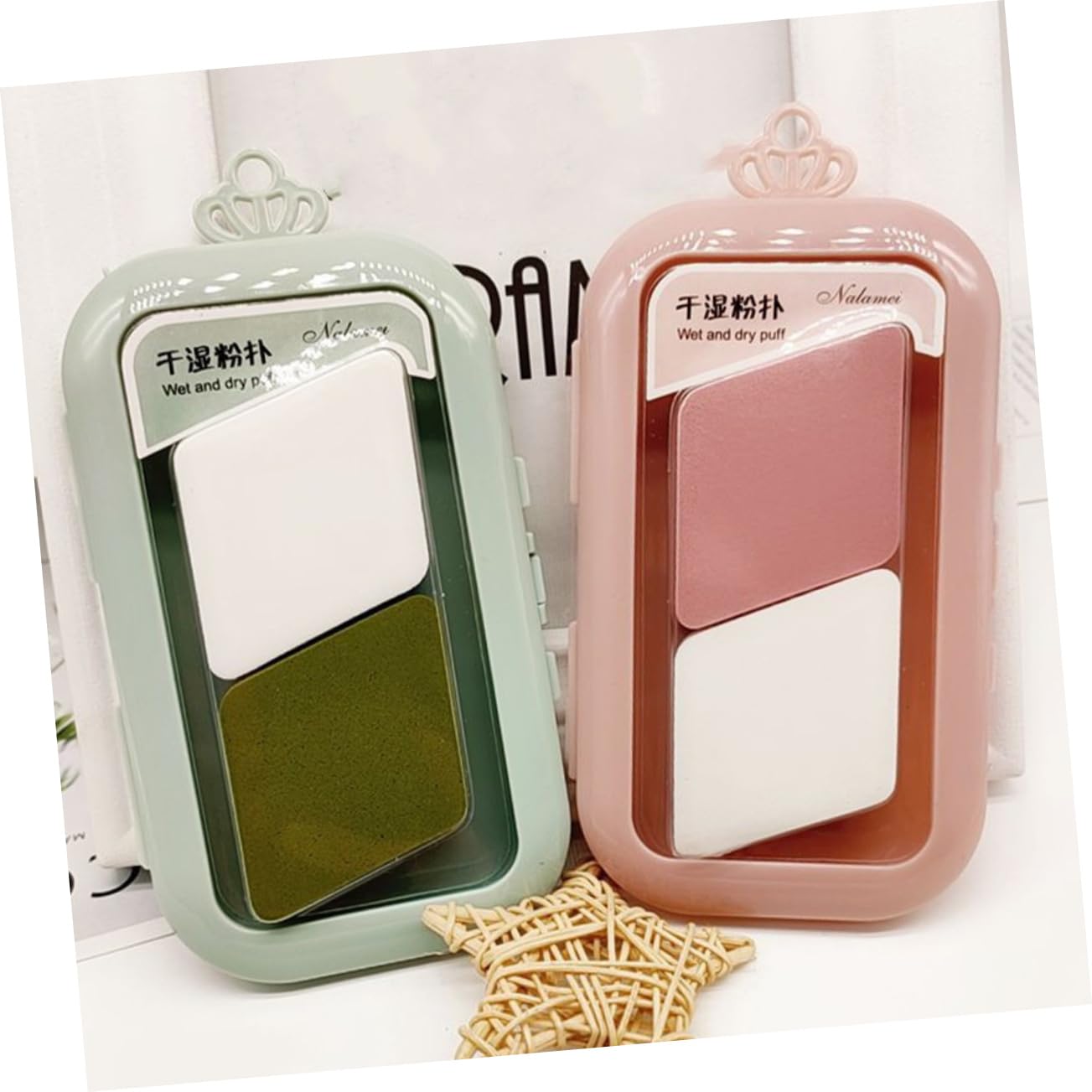 TOVINANNA 8pcs Random Makeup Puff Foundation Puff Powder Sponge Triangle for Dry Wet Use