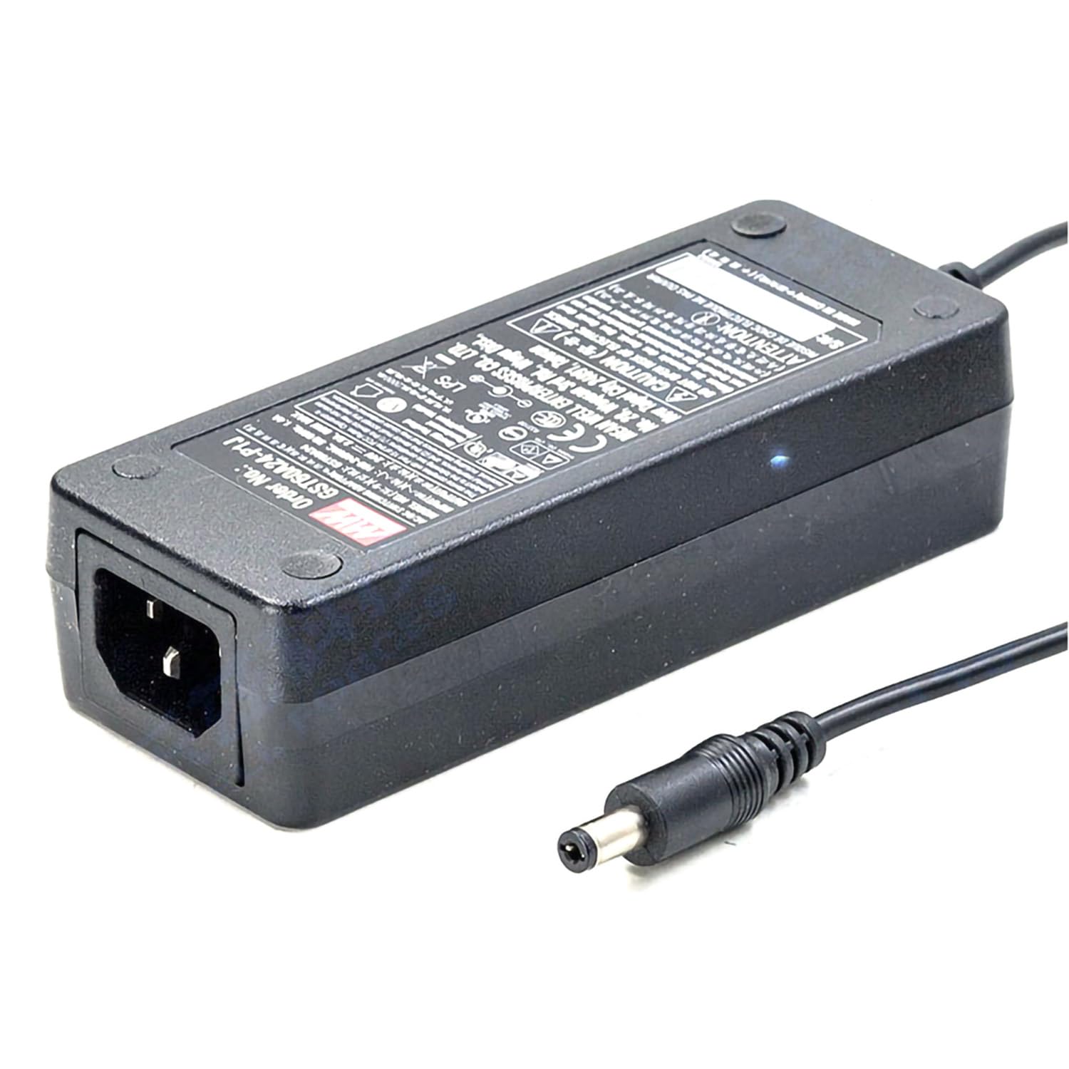 Mean Well GST60A24-P1J 24V 2.5A 60W AC-DC Single Output Industrial Power Supply, Class I, IEC320-C14 Inlet, for Automation, Control Systems, and Robotics