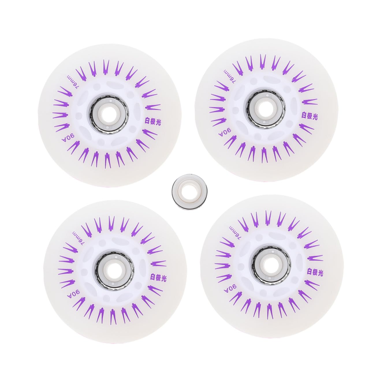 BESTonZON 4 Ruote PU Sostituzione per Skate e Roller Resistenti Urti Facile Installazione per Strade e Marciapiedi