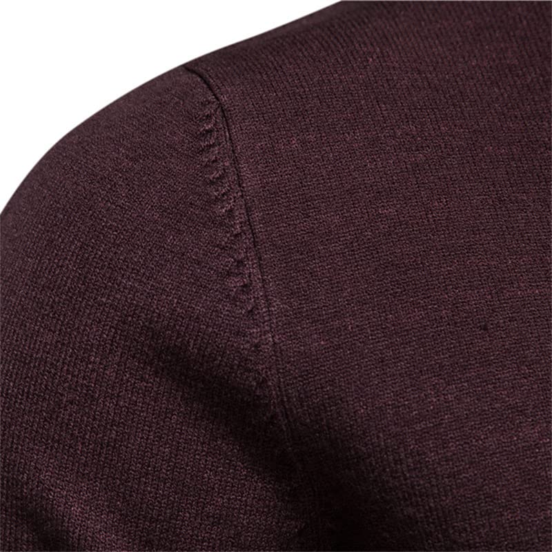 Mens SweaterSlim Fit Turtleneck Sweater Ribbed Knitted High Neck Pullover Sweaters Warm Knit Cardigan4
