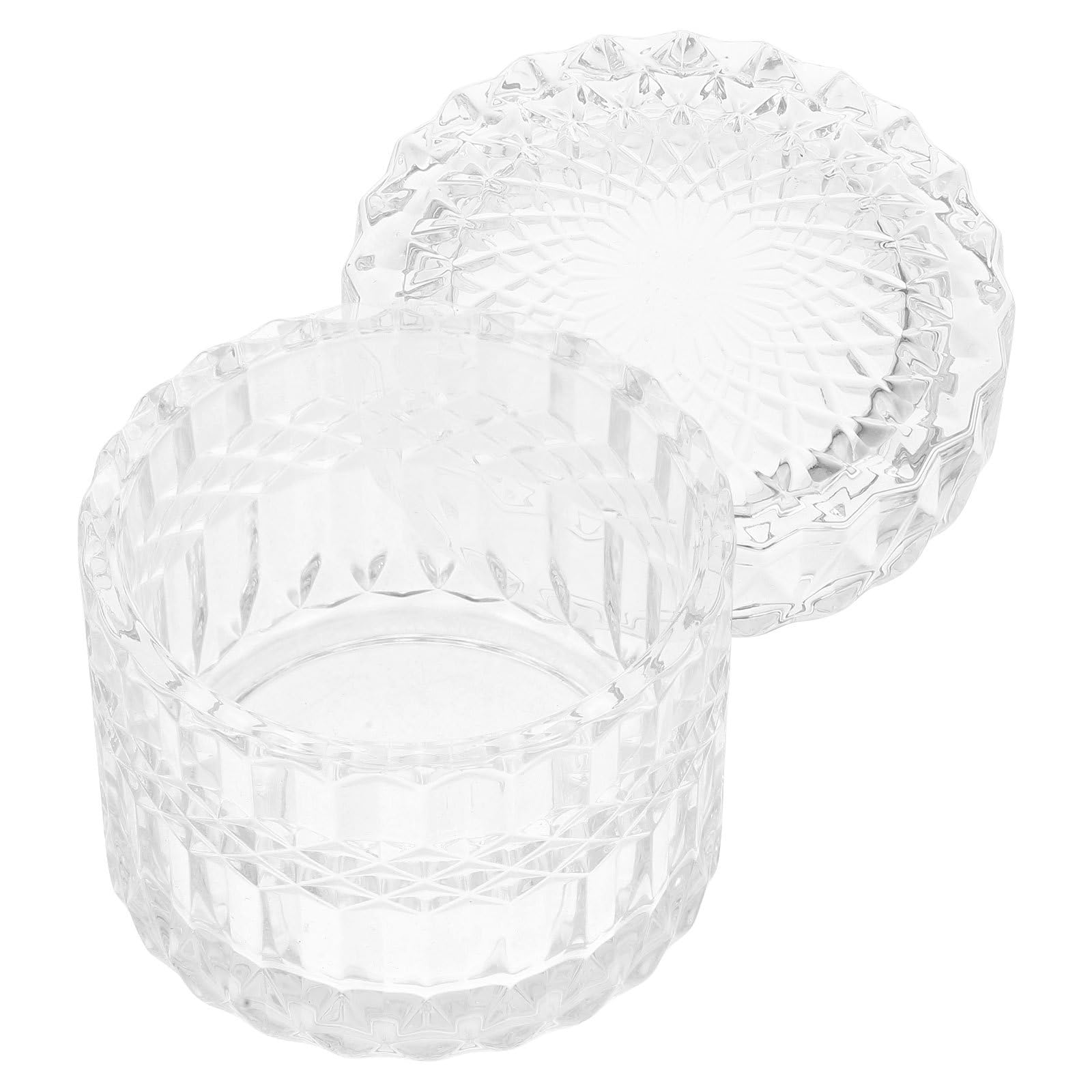 Barattolo in Vetro Trasparente con Coperchio, Decorazione da Tavolo, Design Semplice e Finitura Delicata, Contenitore per Zucchero, Caramelle o Gioielli