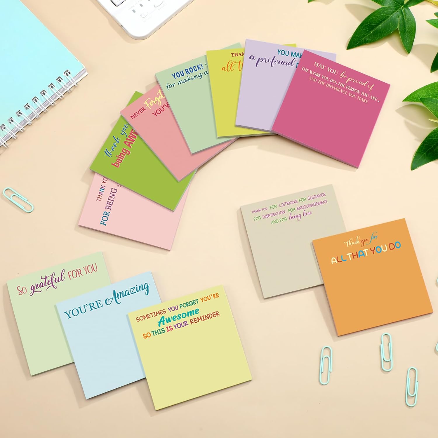 Yinder 24 Pcs Sticky Notes,Back to School Gifts,Appreciation,Macaron image 4