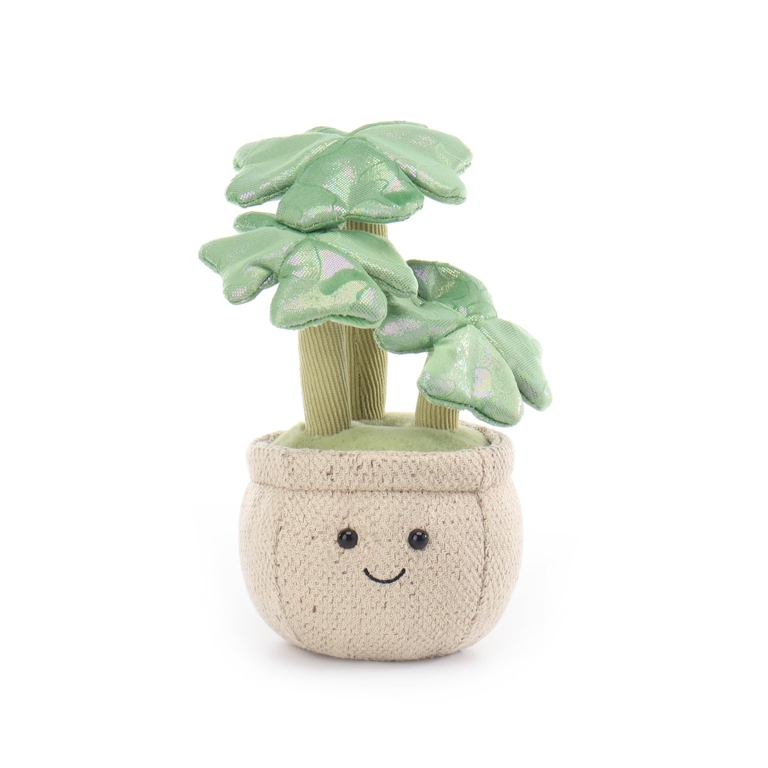 Apricot Lamb Potted Lucky Four Leaf Clover Plushies Stuffed Animals for Baby Girl and Boy, Soft Cute Plush Toys for Kids, Plant 7.9 Inches