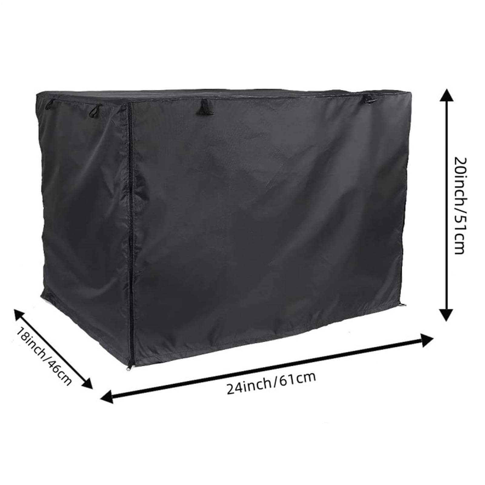 Housse de Cage pour Chien - 61 cm - Étanche - Double Porte - Tissu 210D avec revêtement argenté