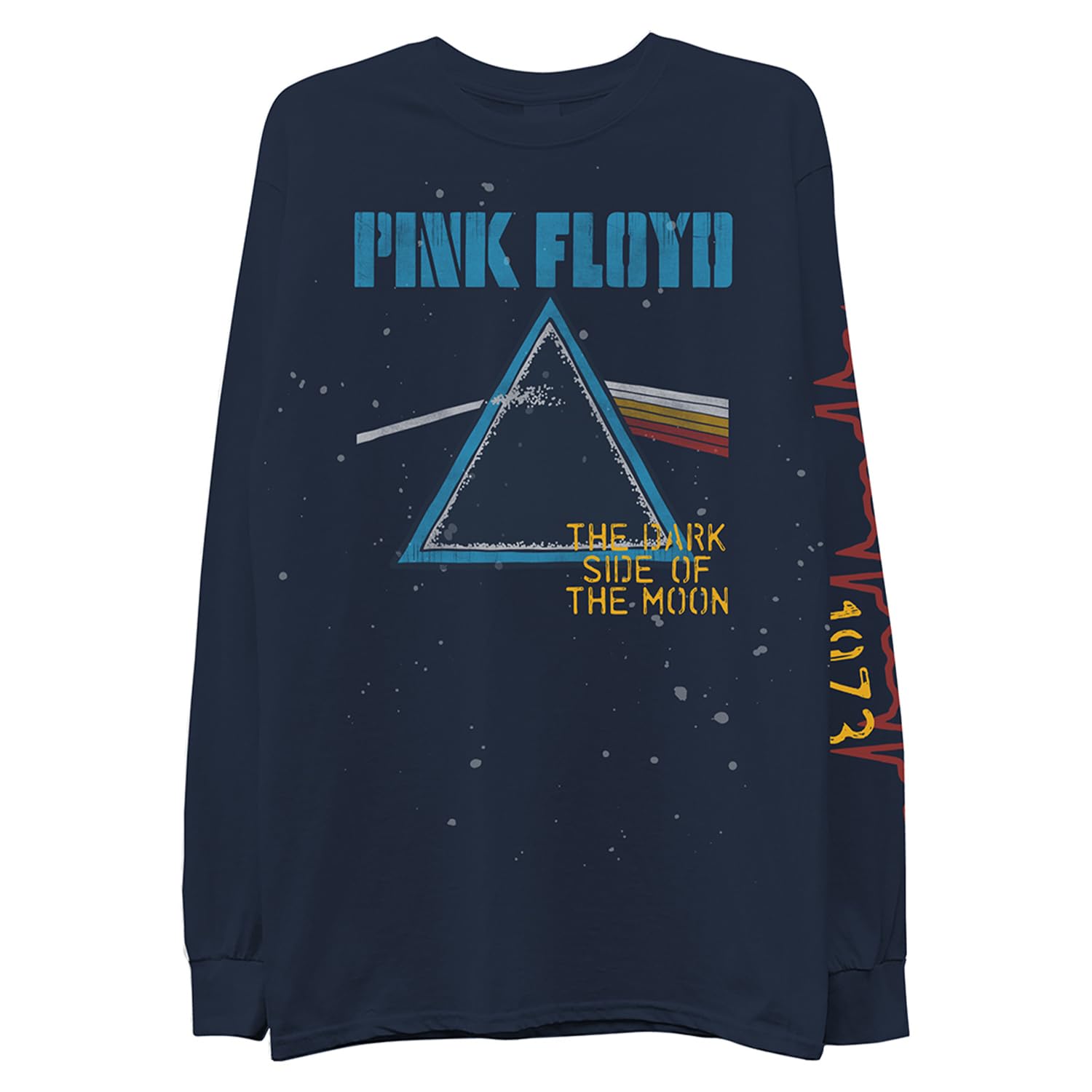 Pink Floyd Camicia da concerto da uomo Dark Side of The Moon - Maglietta vintage a maniche lunghe con stampa a maniche lunghe