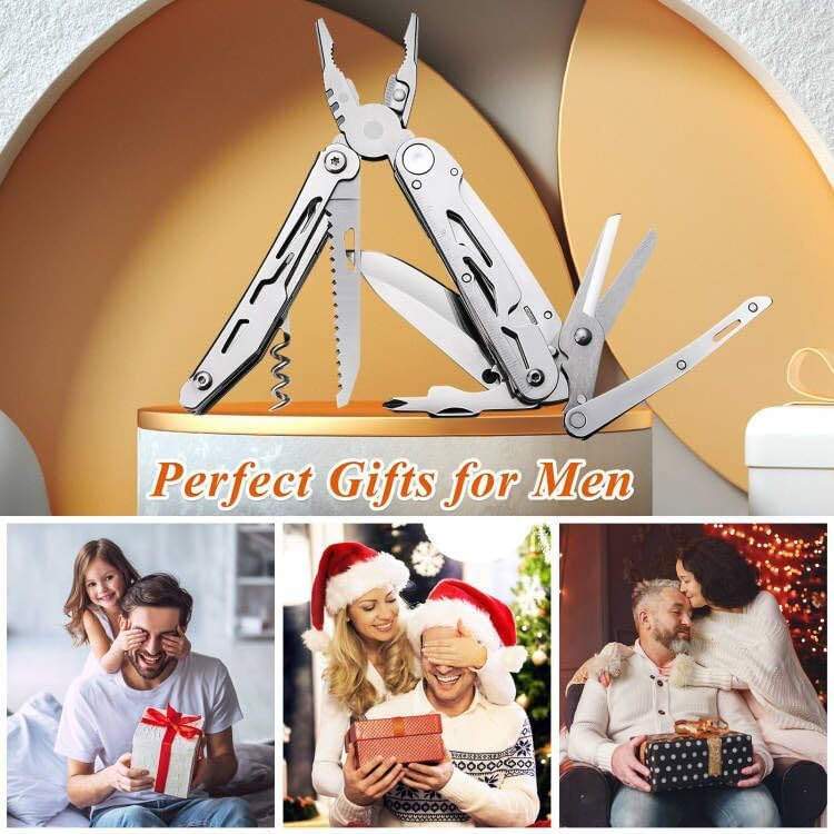 Miniatura 8 de RoverTac Cuchillo de bolsillo multiherramienta, cuchillo táctico de supervivencia, regalos para hombres, papá, marido, 18 en 1, alicates