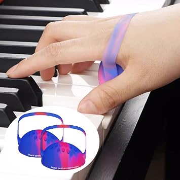 Piano Finger Trainer Ball Hand Corrector Finger Exercisers Posture Correction Tool Round Shape Semi Sphere Silicone Finger Training Ball for Beginners 2PcsMulti-colored