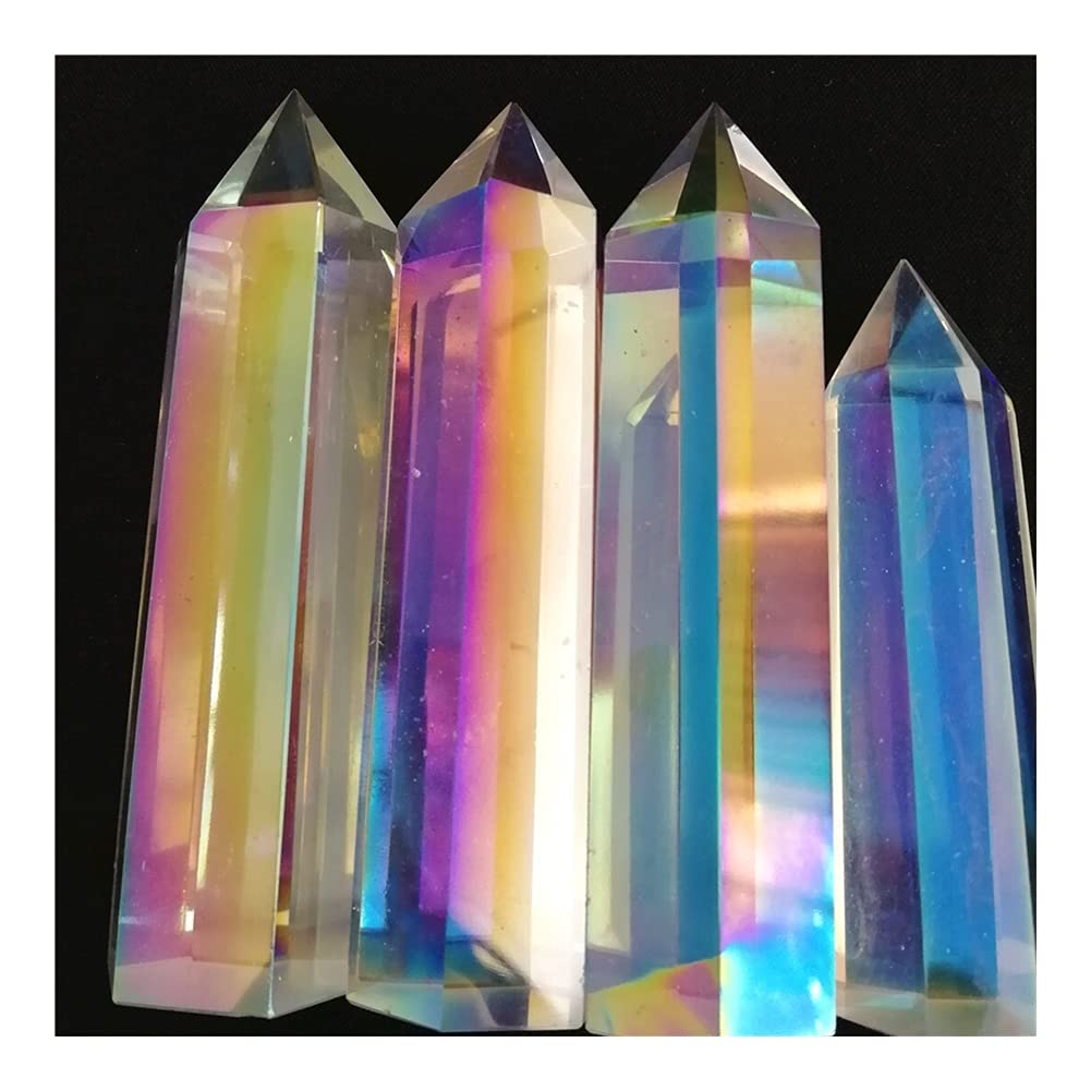 Cristallo Naturale per la Meditazione 1 Pezzo di Pietre di Cristallo Trasparente Punto della Bacchetta Minerali da sciogliere per Regalo di Pietra di Quarzo (70_75 mm)