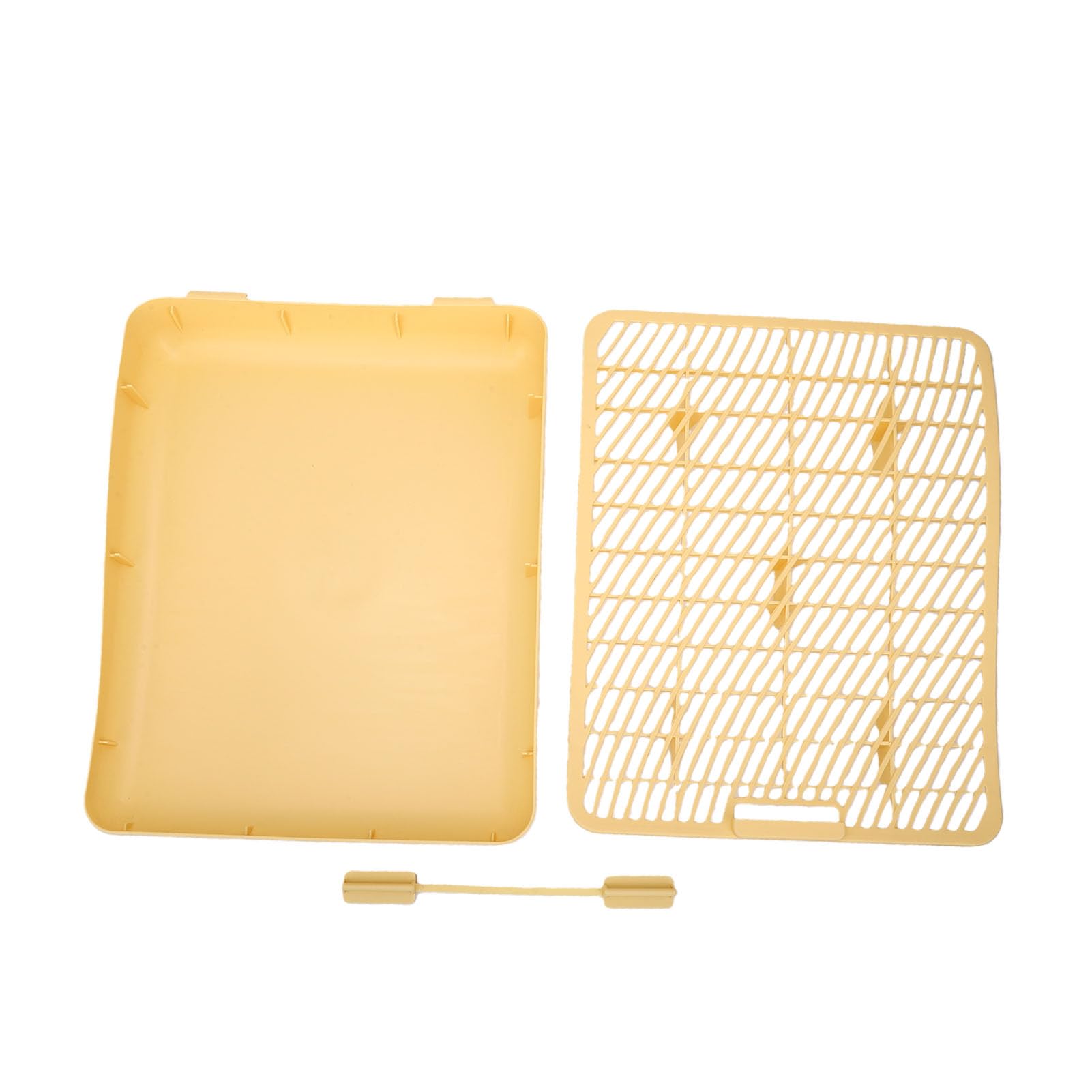 Asixxsix Tapis de Litière, Capteur de Litière pour Chat à Double Couche Anti-éclaboussures, Rampe de Marche avec Fonction de Filtre Lavable pour Chatons Chats âgés (Yellow)
