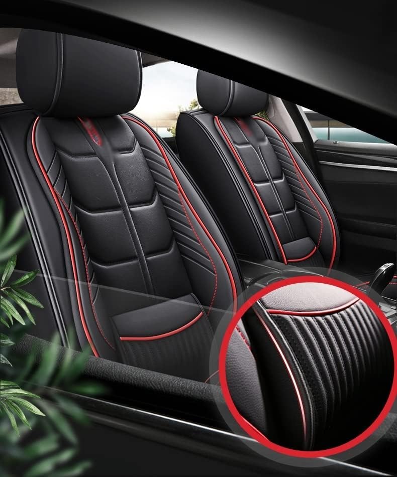 KAEW Fundas de Asientos para Hyundai Kona Hybrid/Electric/N SUV 2018-2020 2021 2022 2023 2024 2025, Cubiertas de Cuero de Asiento para Delanteros y Traseros, Impermeable Fundas Asientos Coche