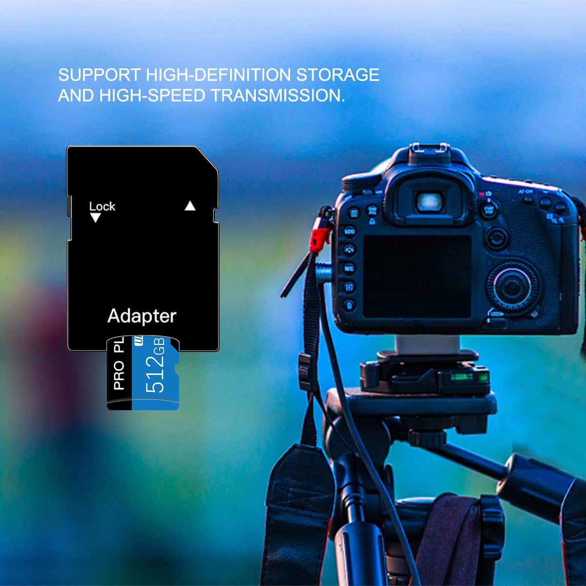 512GB Micro SD-Karte Speicherkarte Class 10 High Speed mit SD-Adapter