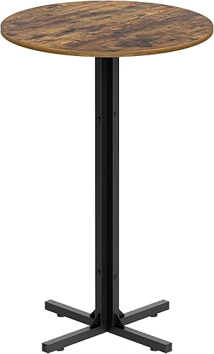 Miniatura 13 de Juego de mesa de bar redonda YATINEY de 2 piezas, mesa de bar de altura de mostrador, mesa de cóctel de altura de bar, uso versátil, para comedor,