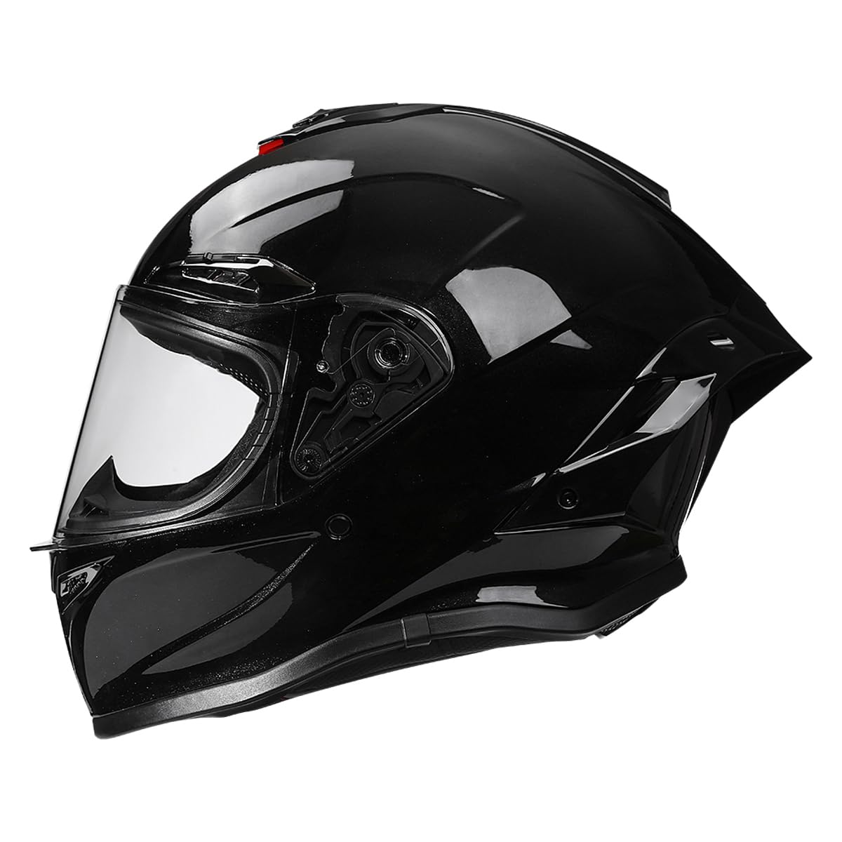 Casco integrale da moto Caschi da moto per adulti Uomo Donna Corsa Strada Ciclomotore Approvato DOT ECER22-05 (Gloss Black,Small)