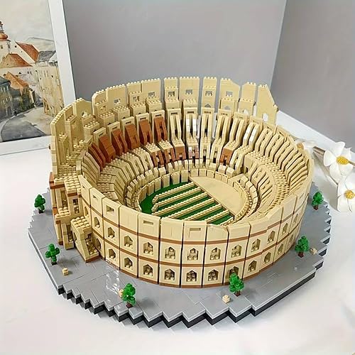 Miniatura 5 de Juego de bloques de construcción del Coliseo de Roma de Italia (5594 piezas) famoso mundo arquitectura, anfiteatro, juguetes educativos, micro