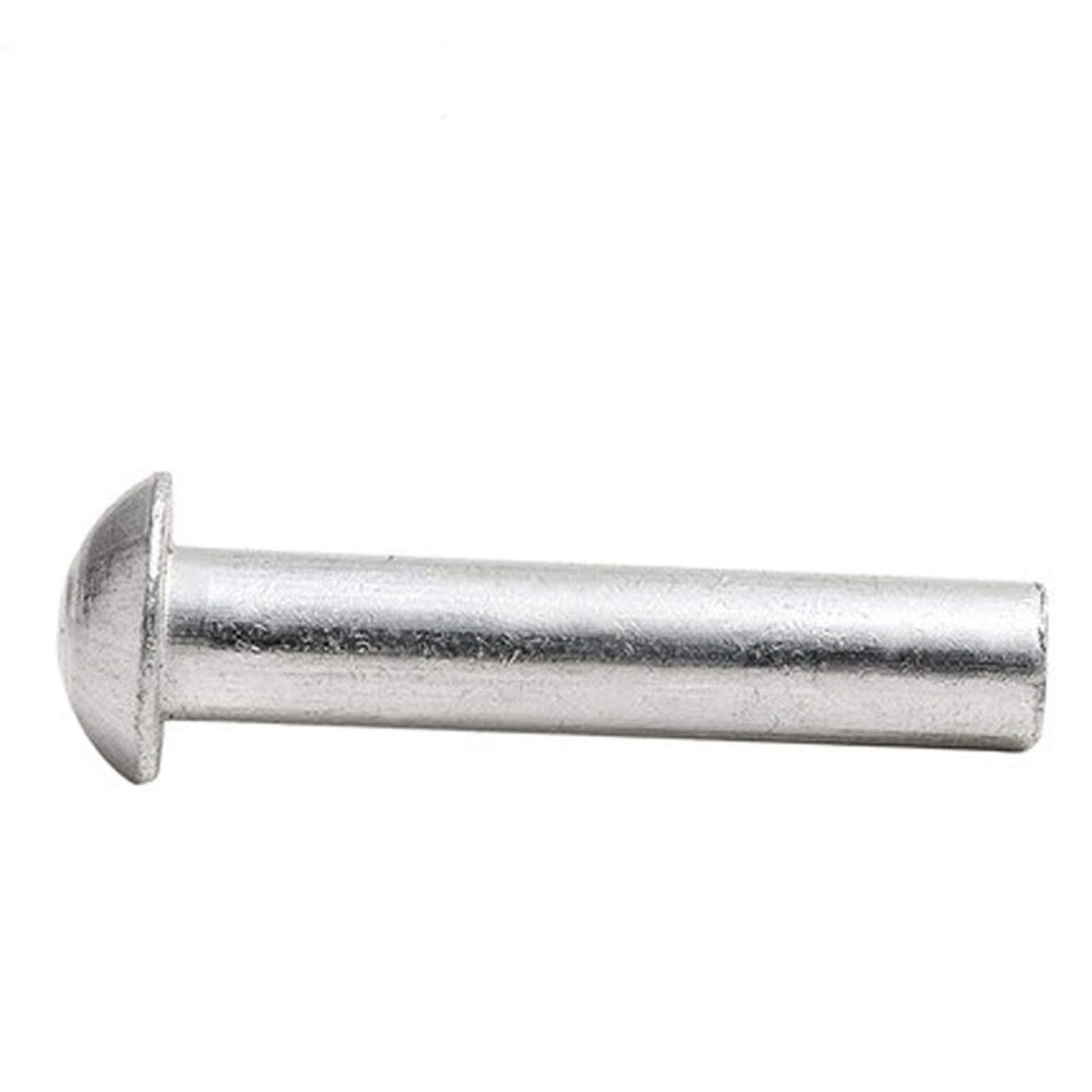 Tornillos Tuercas, sujetadores, remaches, remache M8 Remaches de cabeza redonda Remaches sólidos de aluminio de 16 a 50 mm de largo, robustos y duraderos (longitud del vástago: M8 x 35 mm (10 piezas))