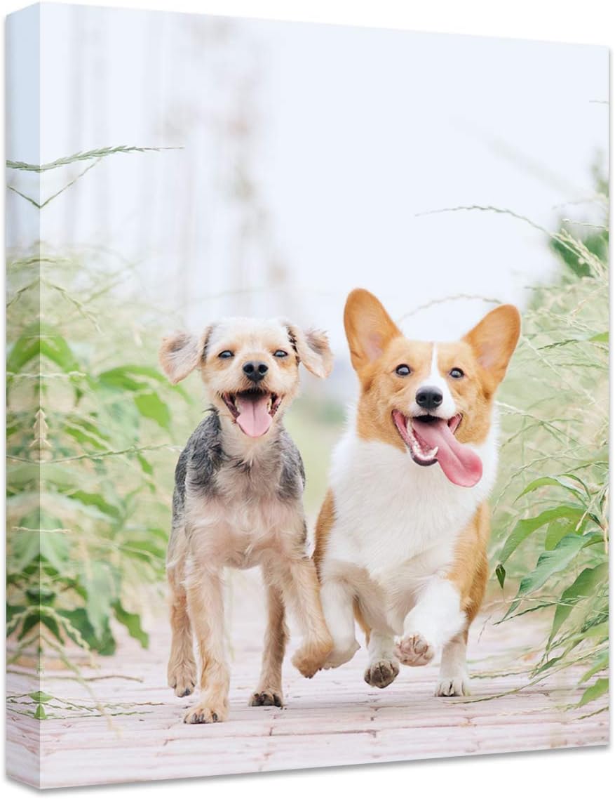Anjiefo Personalized Photo to Canvas Print - Canvas Prints With Your Photos on Custom Wall Art for Bedroom, Living Room, Wedding Baby Pet Family Picture Framed Wall Art (6" W x 8" H)