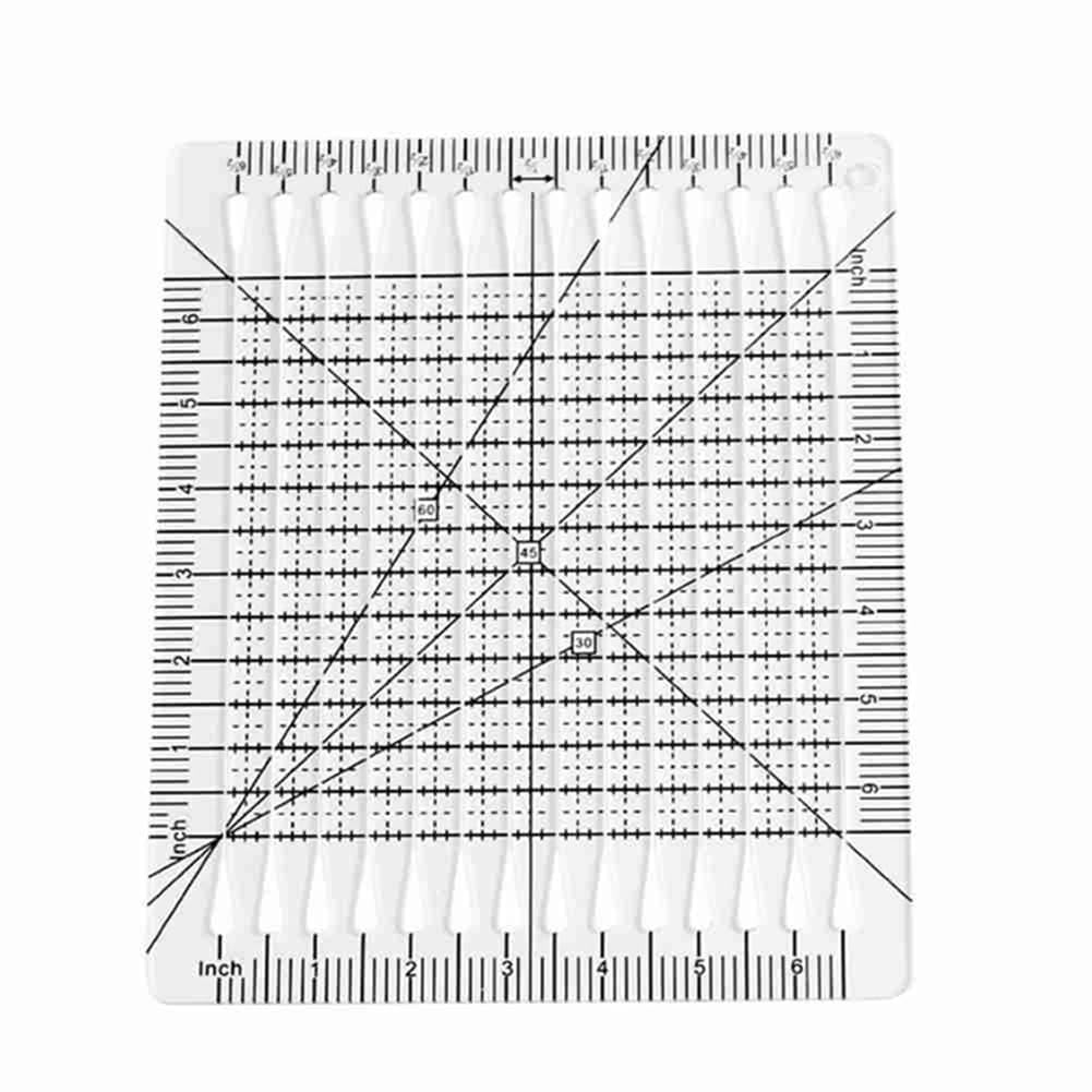Turodeuo Sewing Supplies Sewing Ruler Template DIY Craft 6 Inch T-Shirts Ruler Patchwork 5-in-1 Quilt Cutting Ruler