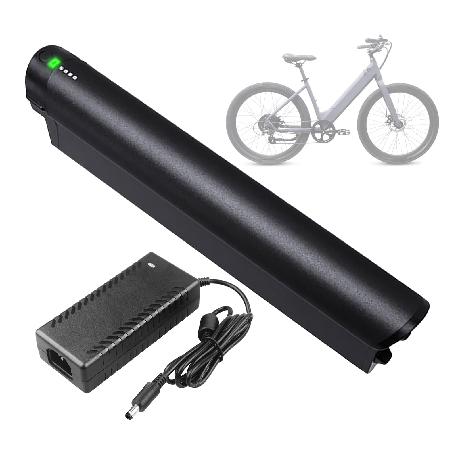 Batterie au Lithium 36 V/48 V pour Tube Diagonal avec Chargeur