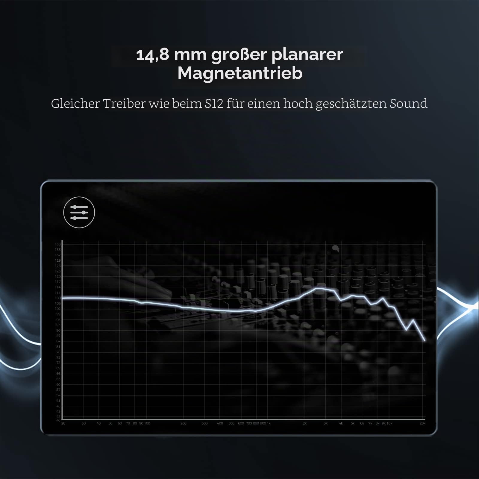 Letshuoer S12 In-Ear-Kopfhörer, 14,8 mm, planarer Magnettreiber, kabelgebunden, In-Ear-HiFi-Kopfhörer für Smartphones/PC/Tablet (Deep Space Blue, 2,5 mm-/3,5 mm-/4,4 mm-Anschluss)