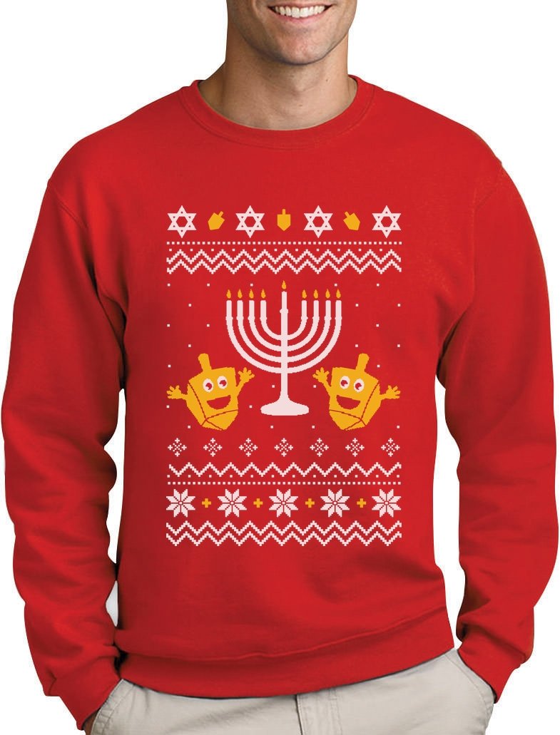 Ugly Hanukkah Jumper Chanukkah Sweater Happy Holidays Mens Sweatshirt
