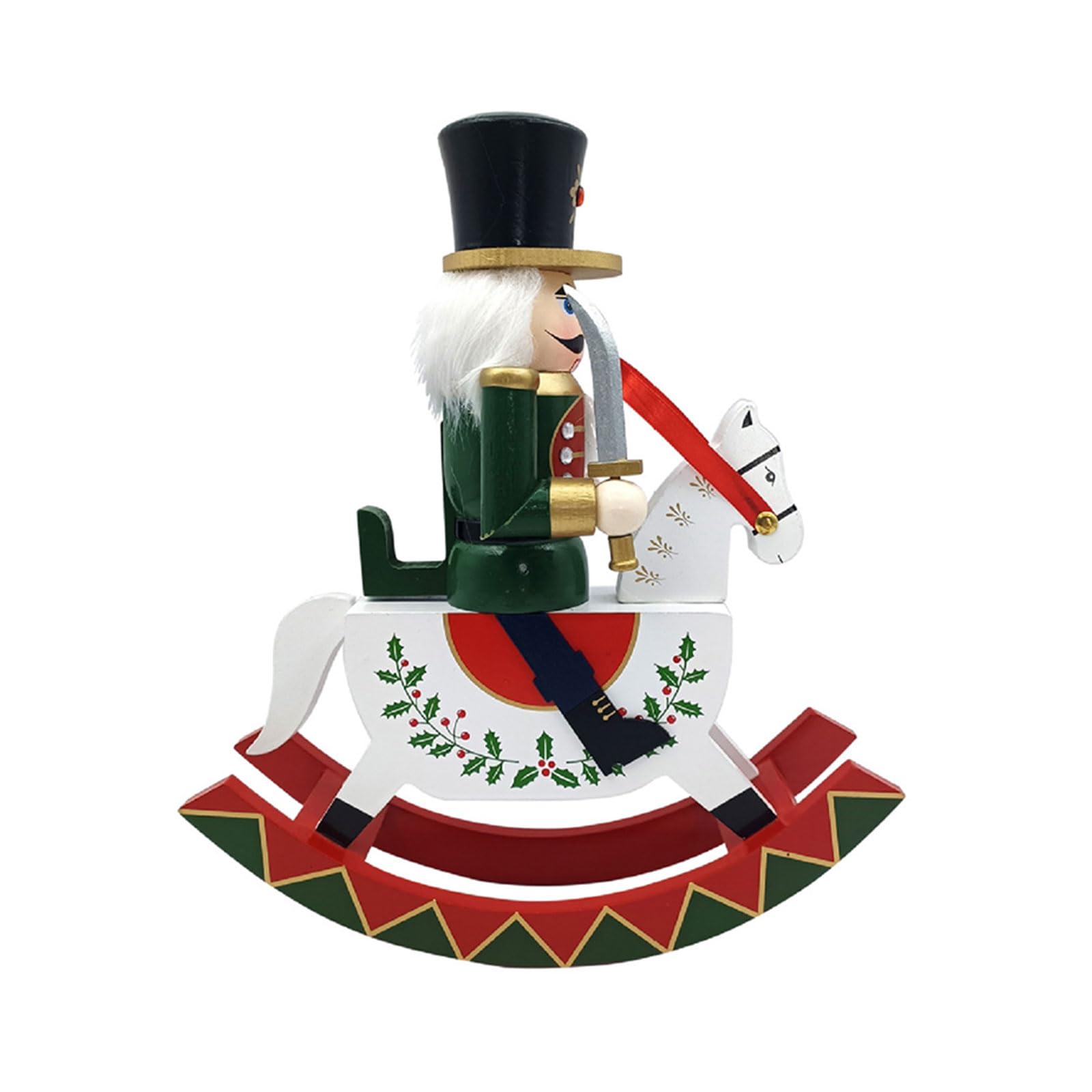 Tsophreniq Festival Wood Nutcrackers Soldier Figures Wood Nutcrackers Soldier Toy Statue Christmas Celebration Table Centerpieces Tabletops Decoration