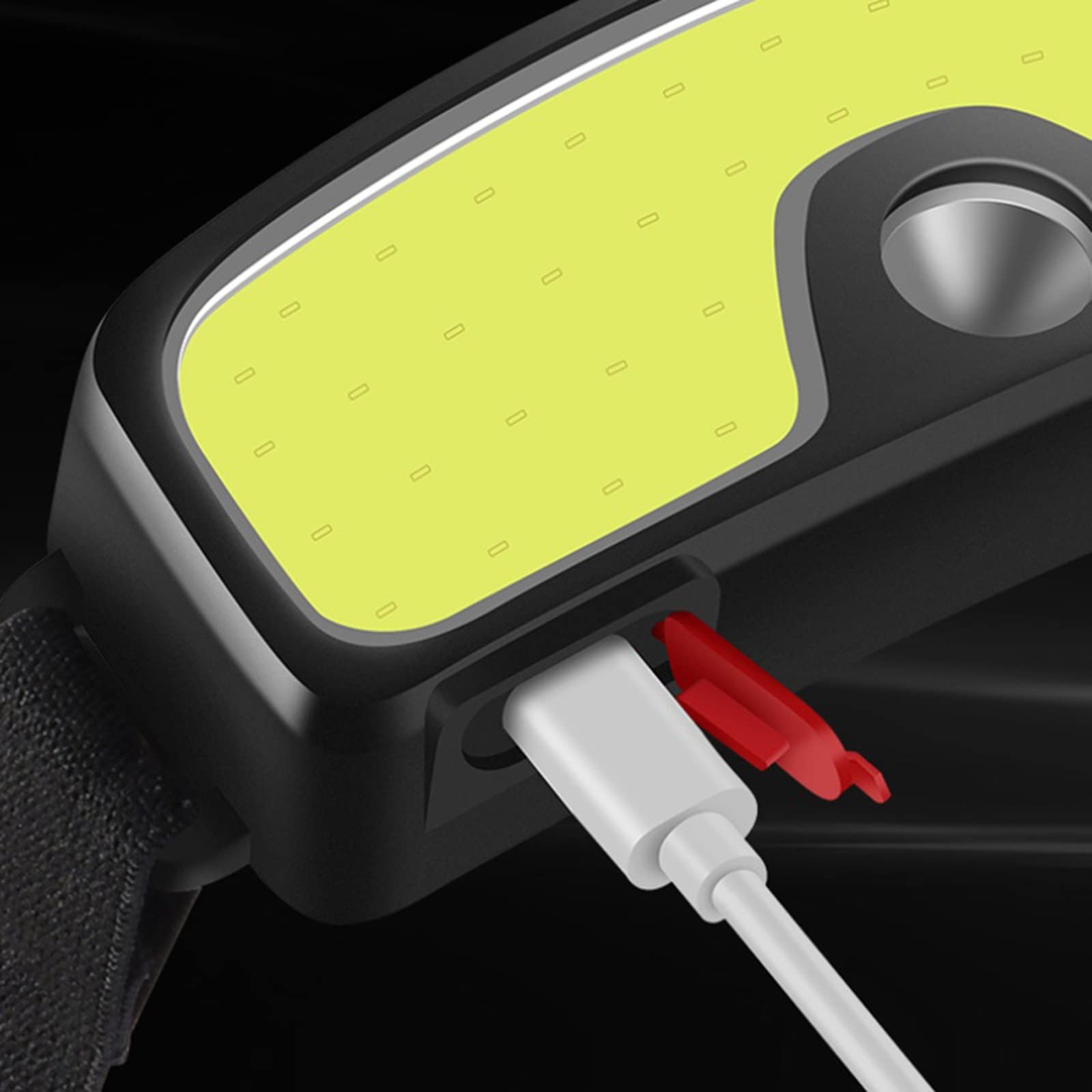 Latarka czołowa COB+XPE z wbudowaną baterią reflektor LED USB ładowalna latarnia przenośna jasna lampa kempingowa wędkarska