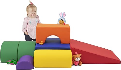 Miniatura 45 de FDP SoftScape Playtime and Climb - Juego multiusos de espuma suave con asiento plegable para bebés y niños pequeños; gatear, escalar, juego