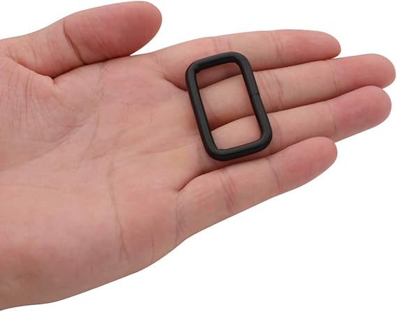 Metal Rectangle Ring Buckles Square Strap Webbing Belt Rings Non Welded Inside Size