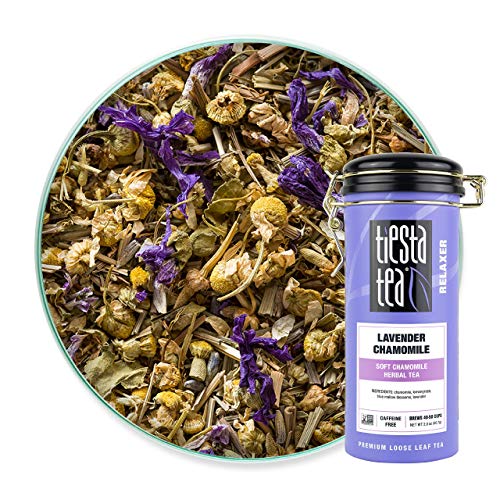 Tiesta Tea - Lavender Chamomile, Pack of 6, Loose Leaf Soft Chamomile Herbal Tea, Non-Caffeinated, Hot & Iced Tea, 2 oz Tin - 50 Cups, Natural, Stress Relief & Health Support, Herbal Tea Loose Leaf